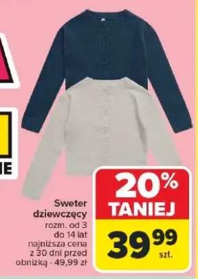 sweter dziewczęcy