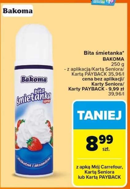 śmietana w sprayu
