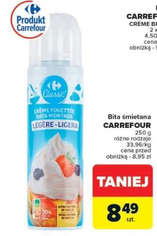 bita śmietana w sprayu