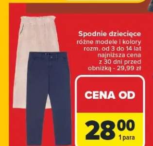 spodnie dziecięce