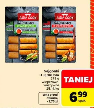 Sajgonki U Jędrusia wieprzowe, warzywne