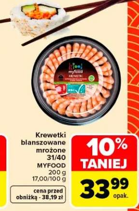 Krewetki blanszowane mrożone Myfood