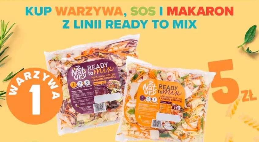 Warzywa, sos i makaron z linii Ready to mix