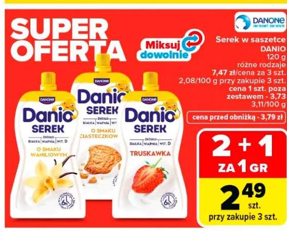 Serek w saszetce różne rodzaje