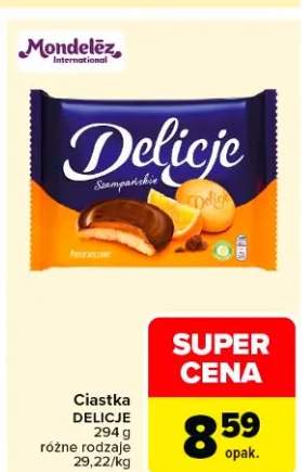 Ciastka Delicje o smaku pomarańczowym