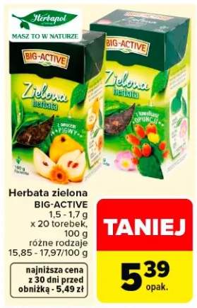 Herbata zielona Big-Active