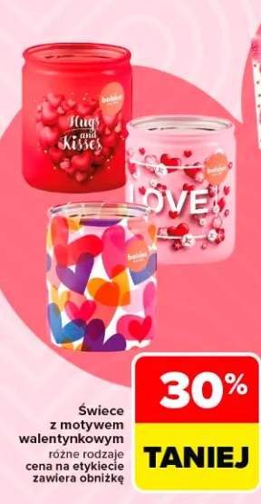 Świece z motywem walentynkowym różne rodzaje