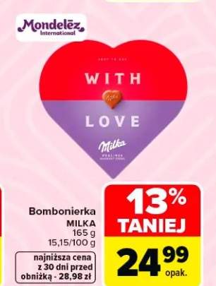 Bombonierka pralinki z kremem orzechowym Milka 165g