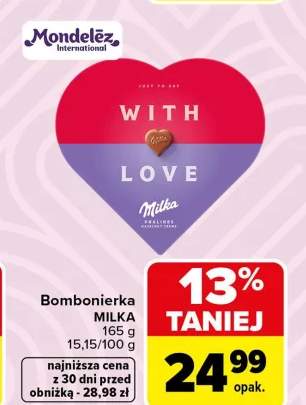 Bombonierka pralinki z kremem orzechowym Milka 165g