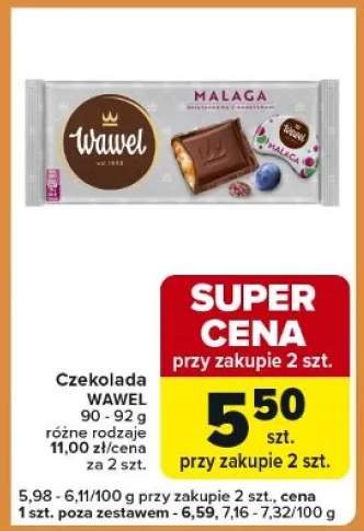 Czekolada Malaga różne rodzaje