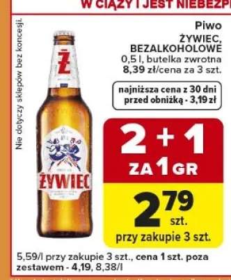 Piwo bezalkoholowe butelka zwrotna