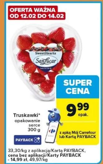 Truskawki opakowanie serce