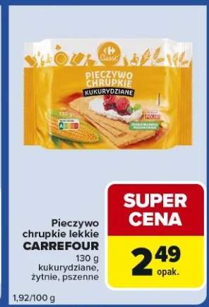 Pieczywo chrupkie lekkie kukurydziane, żytnie, pszenne