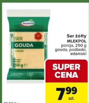 Ser żółty gouda, podlaski, edamski