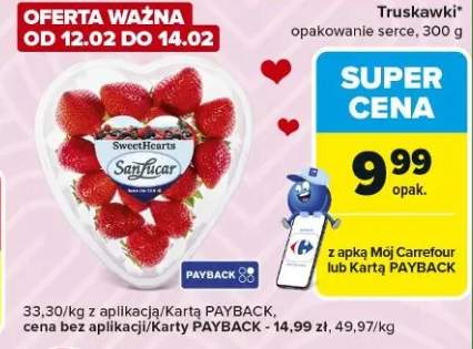 Truskawki opakowanie serce