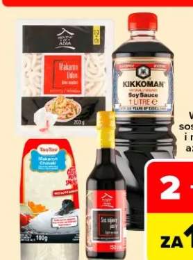 Sos sojowy różne rodzaje i makarony chińskie