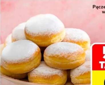 Pączek z nadzieniem wieloowocowym i pudrem