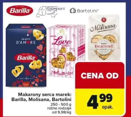 Makaron serca różne rodzaje