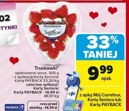 Truskawki opakowanie serce