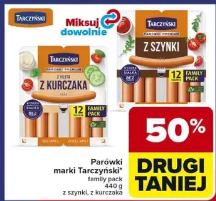 Parówki family pack z szynki