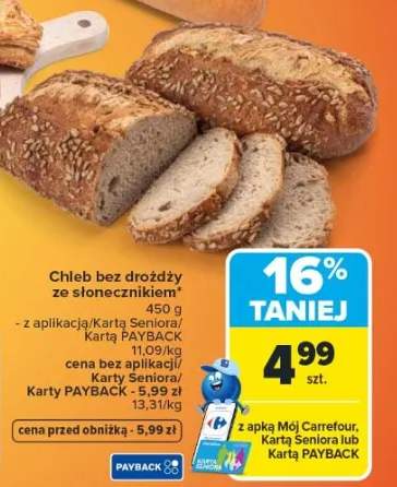 Chleb bez drożdży ze słonecznikiem