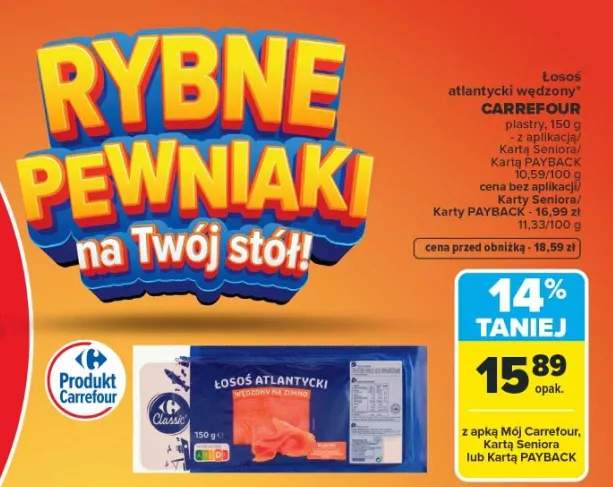 Łosoś atlantycki wędzony plastry