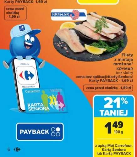 Filety z mintaja mrożone