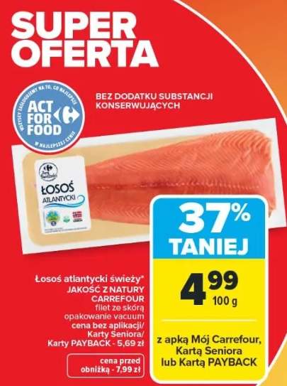 Łosoś atlantycki świeży jakość z natury filet ze skórą opakowanie vacuum