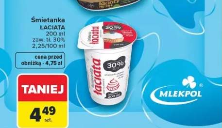 Śmietanka Laciata różne rodzaje zaw. tł. 30%