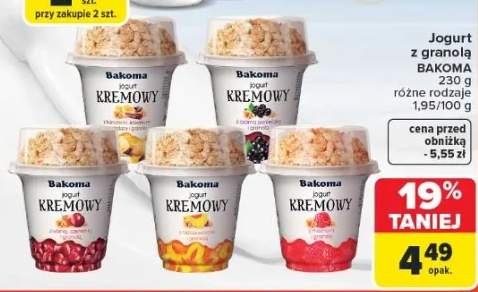 Jogurt z granoląBakoma różne rodzaje