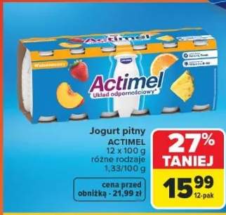 Jogurt pitny Actimel różne rodzaje