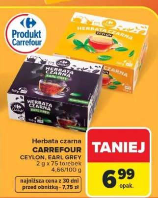Herbata czarna Carrefour Ceylon, Earl Grey