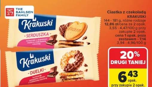 Ciastka z czekoladą różne rodzaje