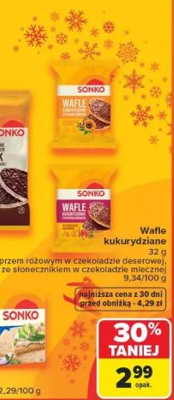 Wafle kukurydziane z pieprzem różowym w czekoladzie deserowej ze słonecznikiem w czekoladzie mlecznej