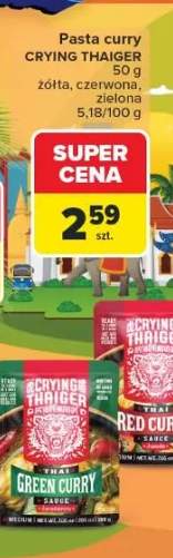 Pasta curry Crying Thaiger żółta, czerwona, zielona