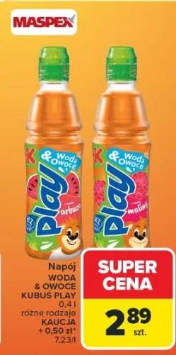 Napój woda & owoce różne rodzaje (arbuz, malina)