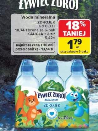 Woda mineralna niegazowana Zdrojek
