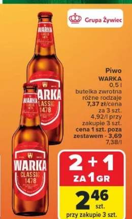 Piwo butelka zwrotna różne rodzaje