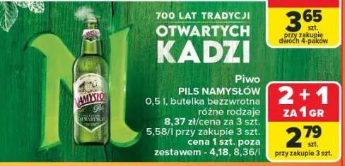 Piwo Pils Namysłów bezalkoholowe