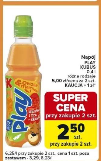 Napój Play Kubuś różne rodzaje