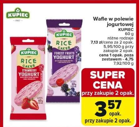 Wafle w polewie jogurtowej truskawkowe