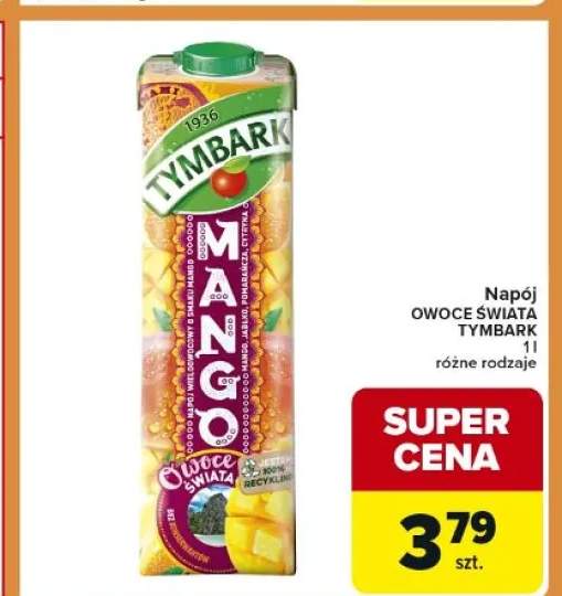 Napój owoce świata różne rodzaje