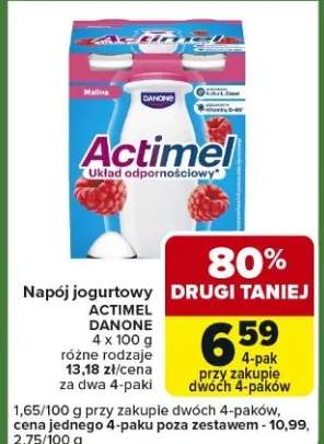 Napój jogurtowy Actimel różne rodzaje