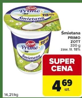 Śmietana zaw. tł. 18%