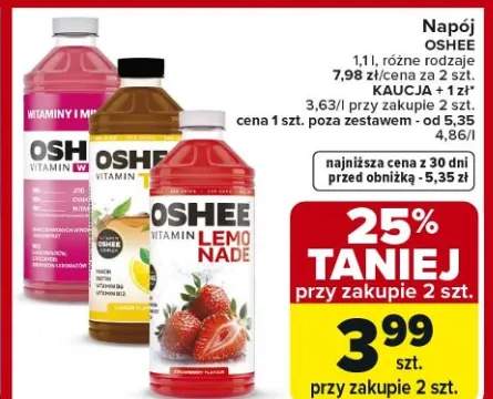 Napój Oshee różne rodzaje