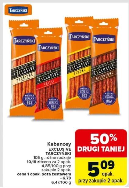 Kabanosy Exclusive różne rodzaje