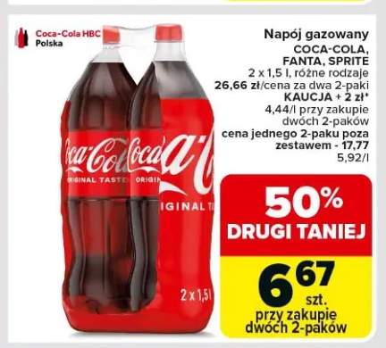 Napój gazowany Coca-Cola, Fanta, Sprite