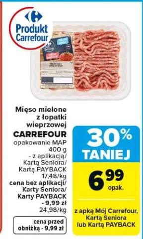 Mięso mielone z łopatki wieprzowej Carrefour