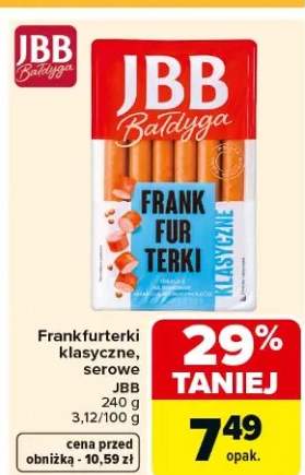 Frankfurterki klasyczne, serowe