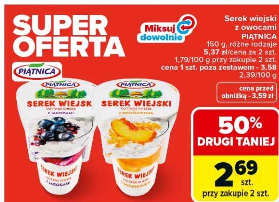 Serek wiejski z owocami różne rodzaje